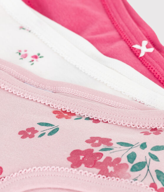 Set van katoenen onderbroekjes met hoge taille en bloemenprint voor kinderen variante 1