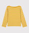 Marinière iconique enfant garçon jaune BOUDOR/blanc MARSHMALLOW