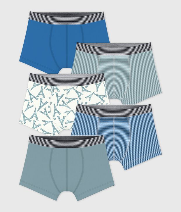 Setje van katoenen boxershorts met Eiffeltorenprint multicouleur