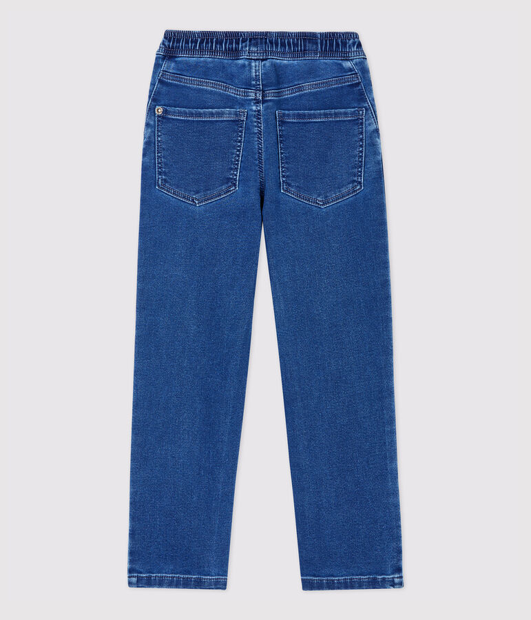 Pantalon regular en denim bio enfant gar&ccedil;on bleu DENIM BLEU DELAVE