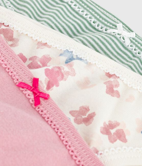 Setje met katoenen onderbroekjes met bloemetjesprint voor kinderen variante 1