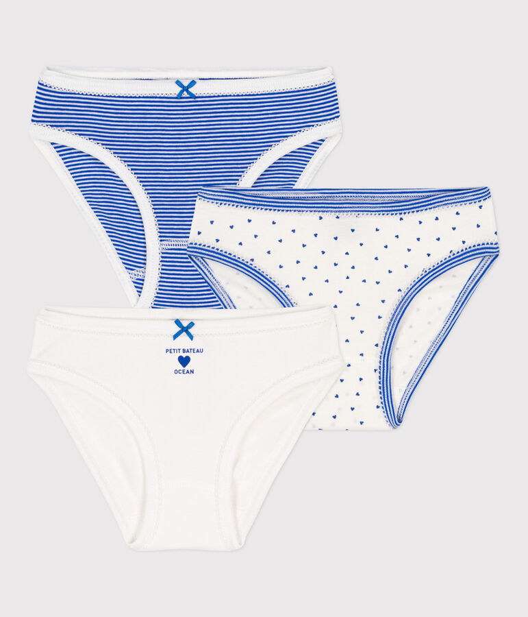 Lot de 3 culottes en coton petite fille multicouleur