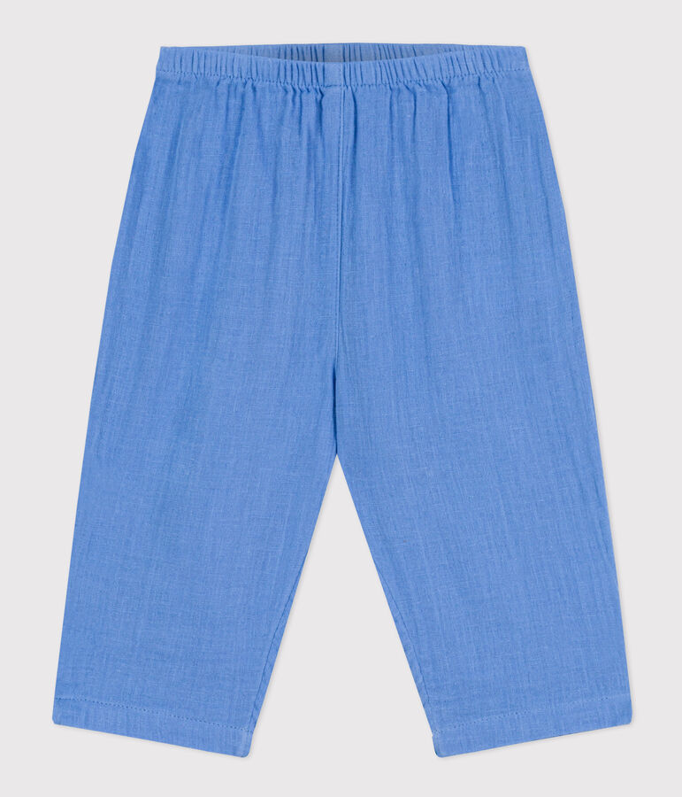 Babybroek van luchtig katoen blauw