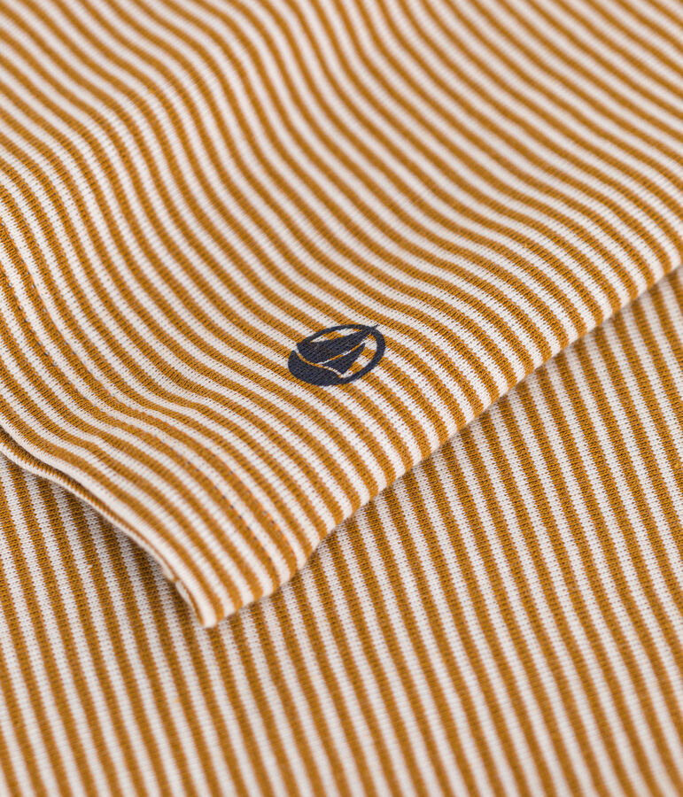 Tee-shirt L'ICONIQUE col rond en coton Femme marron/blanc