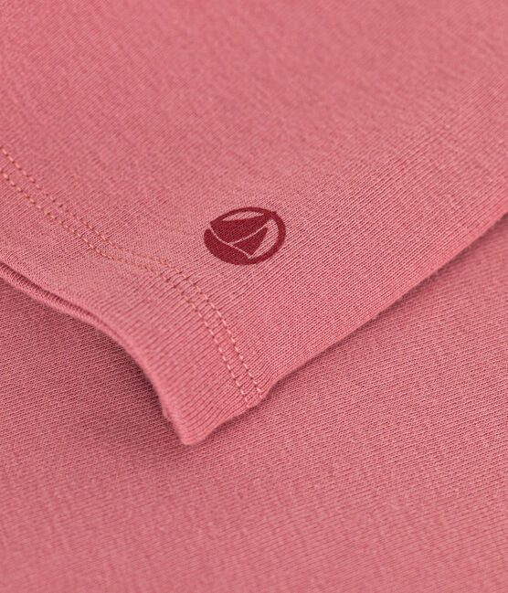 T-shirt met lange mouwen van ribstof voor meisjes roze ROSEWOOD