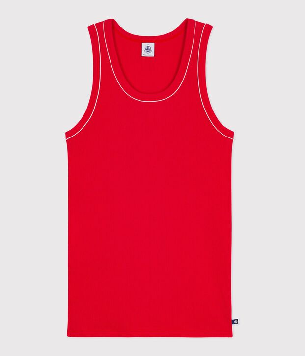 D&eacute;bardeur femme en coton uni rouge