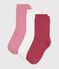 3 paires de chaussettes enfant en coton ajour&eacute;es c&oelig;urs multicouleur