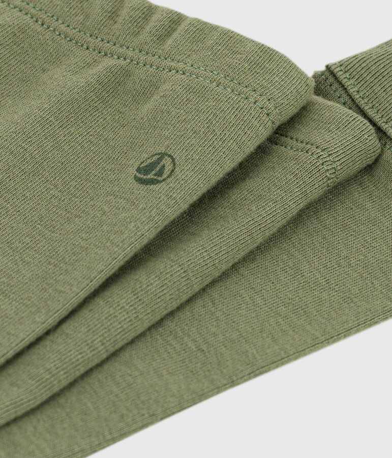 Legging b&eacute;b&eacute; en coton uni vert OLIVINE
