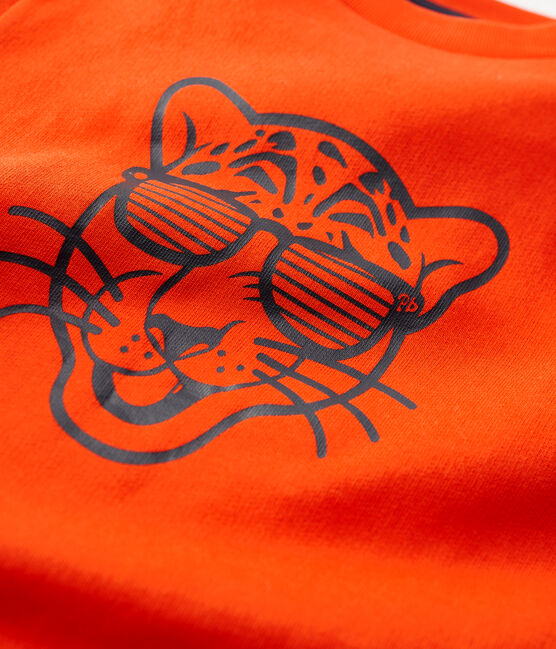 Sweatshirt en molleton enfant garçon orange CAROTTE