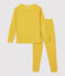 Pyjama uni  en coton et lyocell enfant jaune OCRE