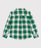 Ruitjeshemd in flanel voor jongens MATCHA/ AVALANCHE