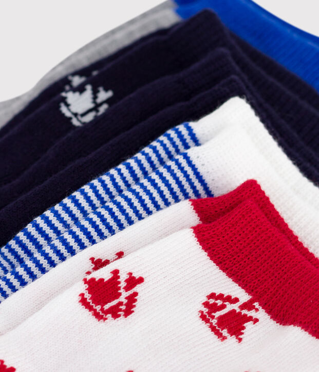 5 paar babysokken met bootjesprint multicouleur