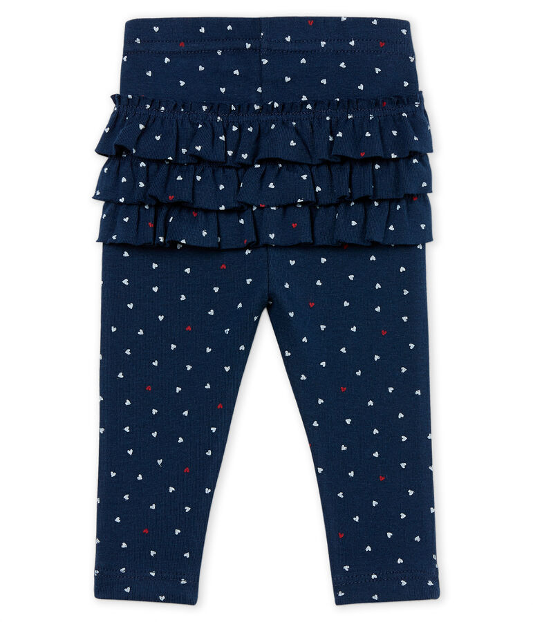Legging met print voor babymeisjes blauw HADDOCK/wit MULTICO