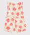 Combinaison courte b&eacute;b&eacute; en coton imprim&eacute;e fleurs blanc/multicouleur