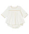 Jurk en pofbroekje voor babymeisjes wit MARSHMALLOW