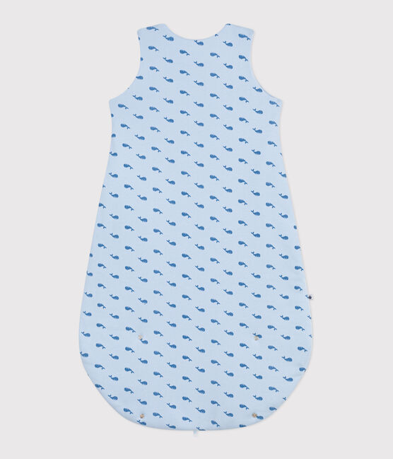 Katoenen babytrappelzakje met walvisprint TOG 2 blauw TOUDOU/ ALASKA