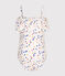 Maillot de bain 1 pièce imprimé enfant fille blanc MARSHMALLOW/blanc MULTICO