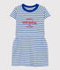 Robe rayée en jersey flammé enfant fille