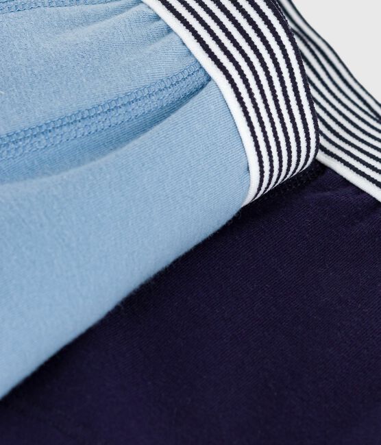 Setje met effen boxershorts voor kinderen in katoen en elastaan variante 1