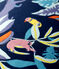 Kussen van popeline met jungleprint blauw MEDIEVAL/wit MULTICO