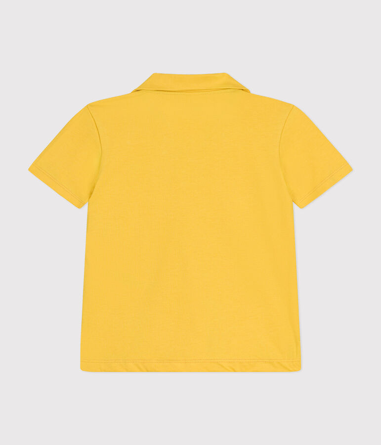 Polo manches courtes en coton enfant gar&ccedil;on jaune