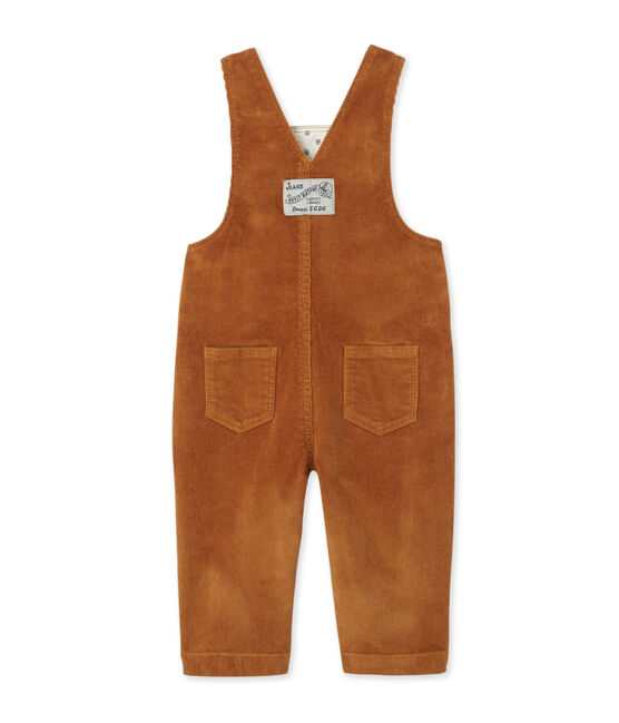 Salopette bébé garçon en velours stretch marron CUIVRE