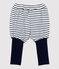 Katoenen korte baby. wit MARSHMALLOW/blauw SMOKING