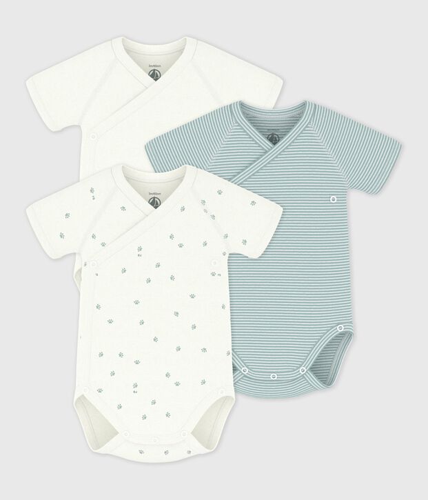 Set van katoenen babyrompertjes met print en korte mouwen multicouleur