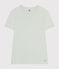 Tee-shirt l'Iconique en coton uni femme bleu POOL