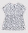 Blouse van popeline met korte mouwen voor babymeisjes wit MARSHMALLOW/wit MULTICO
