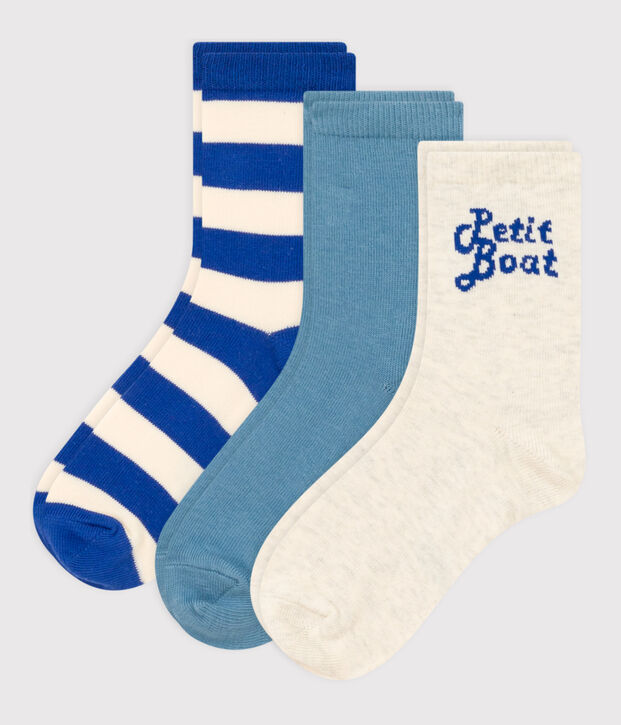 Set van 3 paar Petit Boat sokken voor jongens en meisjes multicouleur