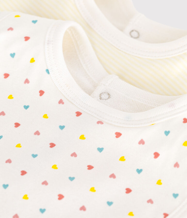 Set met 2 katoenen slabbetjes met print voor baby's variante 2