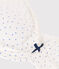 Soutien gorge à pois en coton et élasthanne fille blanc MARSHMALLOW/ EDNA