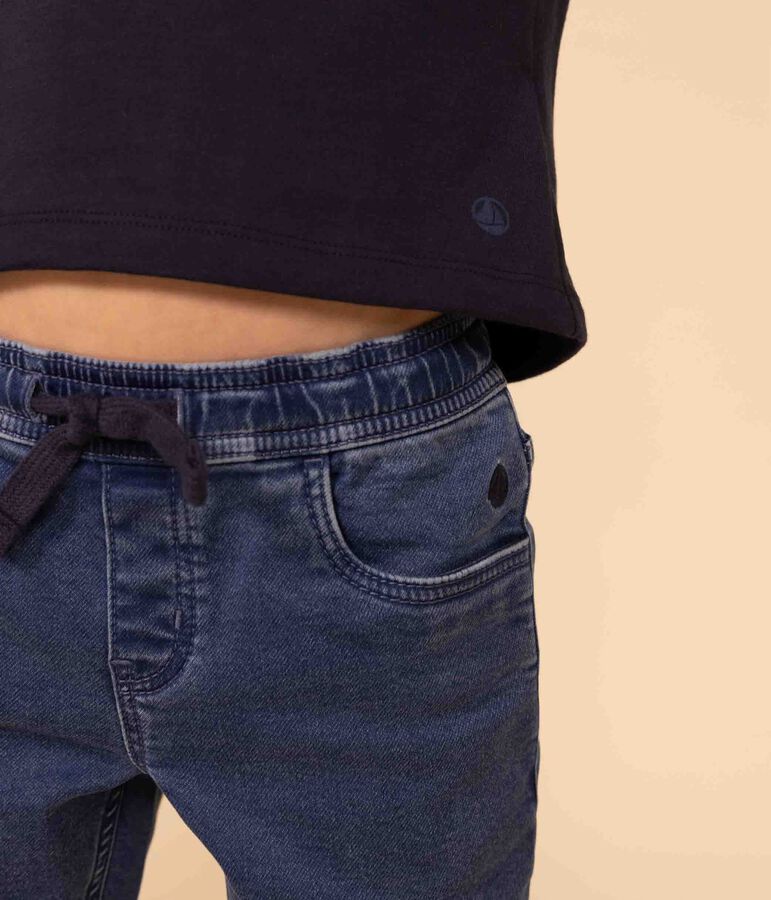 Broek in denim voor jongens, regular fit blauw BLEU DELAVE