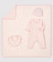 Coffret cadeau naissance bébé fille en côte variante 1