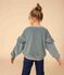 Sweatshirt in effen fluweel voor meisjes groen BRUT