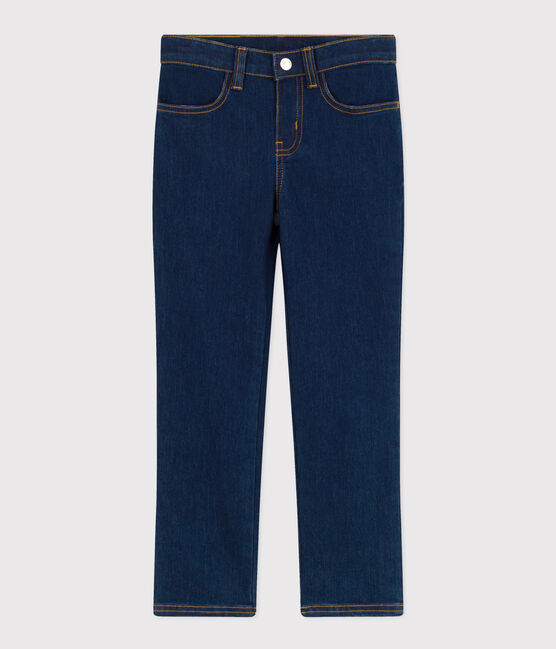 Slim-fit broek van denim voor meisjes blauw DENIM BRUT