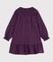 Flanellen geruite jurk met lange mouwen voor kinderen blauw SMOKING/wit MULTICO