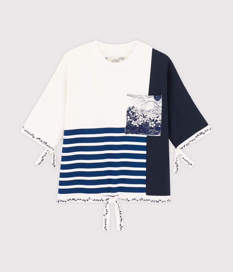 Marini&egrave;re Femme Christoph Rumpf x Petit Bateau blanc/bleu