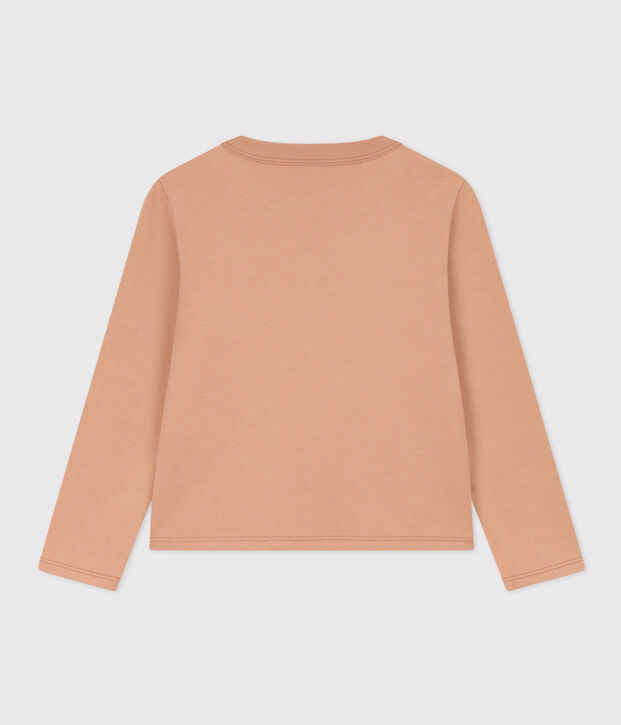 Vest voor meisjes in katoen beige