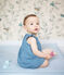 Combicourt bébé fille en coton et lin FONTAINE