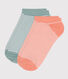 2 paires de chaussettes enfant en coton milleraies