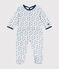 Fluwelen pyjama voor baby's wit ECUME/wit MULTICO