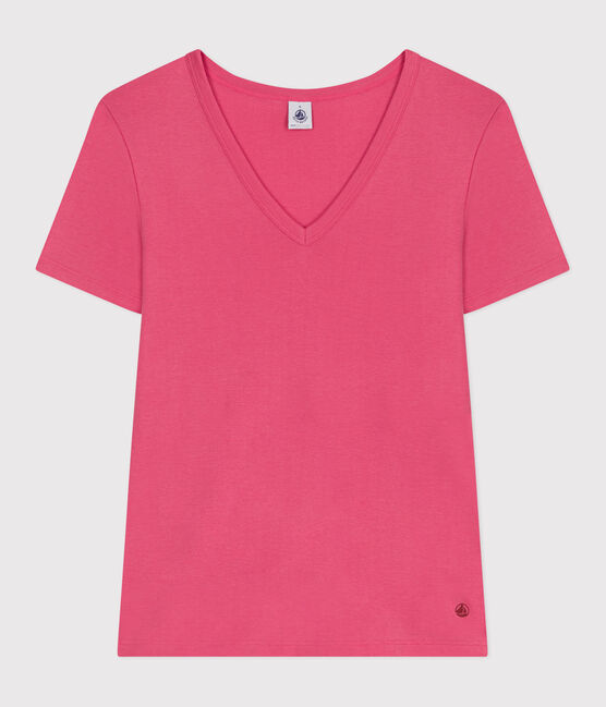 L'Iconique, gestreept katoenen T-shirt voor dames roze PEONIA
