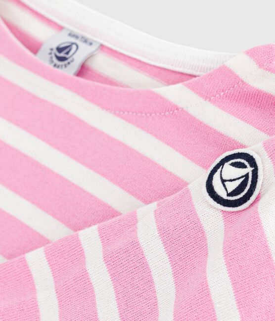 Katoenen marinetruitje voor kinderen roze BOUDOIR/ MILK
