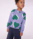Katoenen sweatshirt met hartjesprint voor kinderen