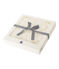 Coffret carré de bain et doudou bébé en BE et tubique blanc MARSHMALLOW/blanc MULTICO