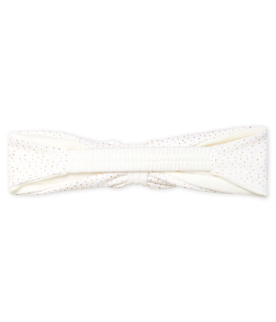 Tulen haarband voor baby meisje wit MARSHMALLOW/roze COPPER