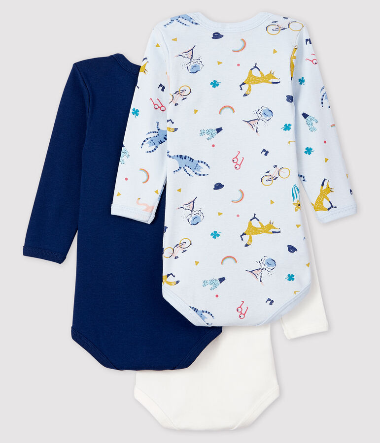 Set van 3 rompertjes met lange mouwen voor baby jongen variante 1