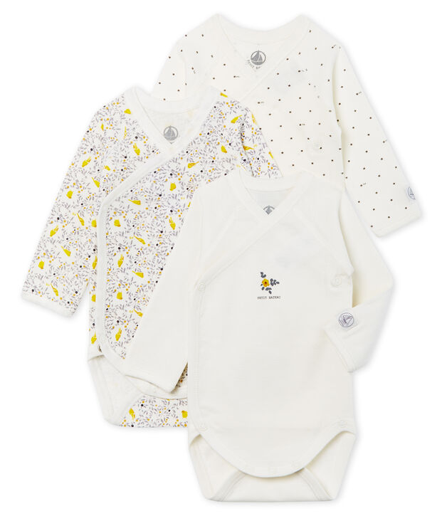 Set van 3 rompertjes met lange mouwen voor baby meisje multicouleur